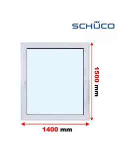 Okno PCV 140 x 150 cm Rozwierno-Uchylne Trzyszybowe Schüco LivIng 82