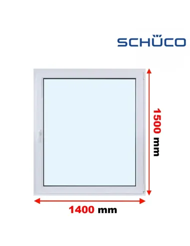 Okno PCV 140 x 150 cm Rozwierno-Uchylne Trzyszybowe Schüco LivIng 82