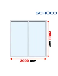 Okno PCV 200 x 200 cm FIX-FIX Trzyszybowe Schüco LivIng 82