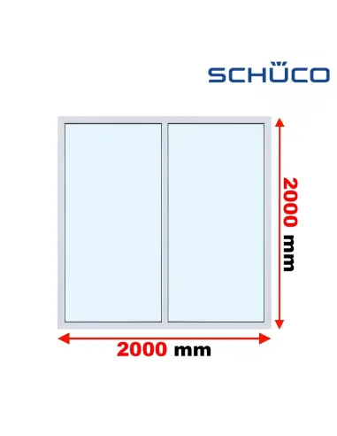 Okno PCV 200 x 200 cm FIX-FIX Trzyszybowe Schüco LivIng 82