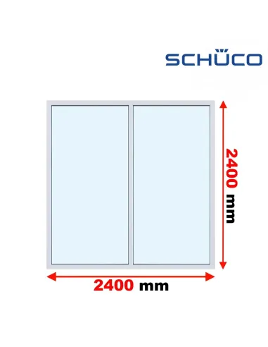 Okno PCV 240 x 240 cm FIX-FIX Trzyszybowe Schüco LivIng 82