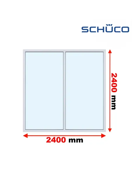 Okno PCV 240 x 240 cm FIX-FIX Trzyszybowe Schüco LivIng 82