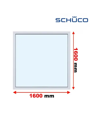 Okno PCV 160 x 160 cm FIX Trzyszybowe Schüco LivIng 82