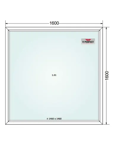 Okno PCV 160 x 160 cm FIX Trzyszybowe Schüco LivIng 82
