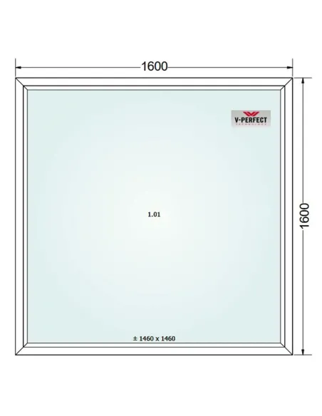 Okno PCV 160 x 160 cm FIX Trzyszybowe Schüco LivIng 82