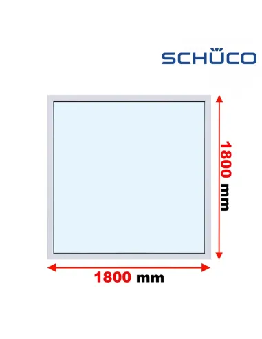Okno PCV 180 x 180 cm FIX Trzyszybowe Schüco LivIng 82