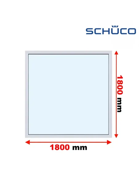 Okno PCV 180 x 180 cm FIX Trzyszybowe Schüco LivIng 82