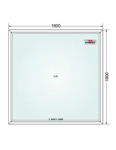 Okno PCV 180 x 180 cm FIX Trzyszybowe Schüco LivIng 82 2
