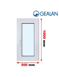 Okno PCV 50 x 100 cm Rozwierno-Uchylne Dwuszybowe Gealan S 8000