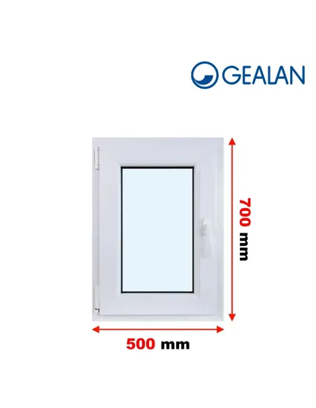 Okno PCV 50 x 70 cm Rozwierno-Uchylne Dwuszybowe Gealan S 8000