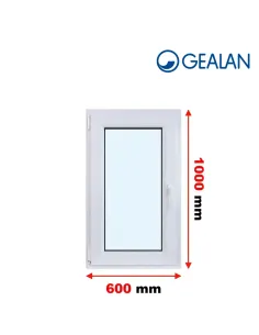 Okno PCV 60 x 100 cm Rozwierno-Uchylne Dwuszybowe Gealan S 8000