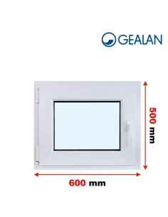 Okno PCV 60 x 50 cm Rozwierno-Uchylne Dwuszybowe Gealan S 8000