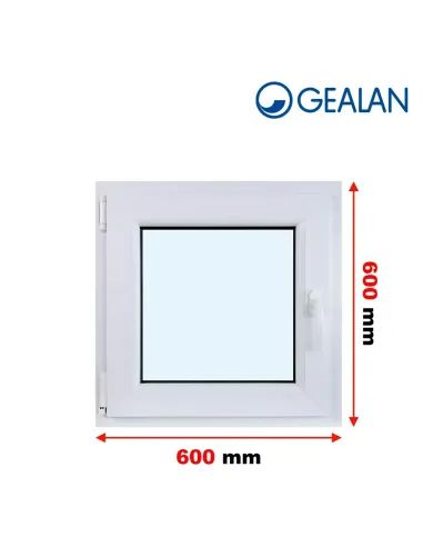 Okno PCV 60 x 60 cm Rozwierno-Uchylne Dwuszybowe Gealan S 8000