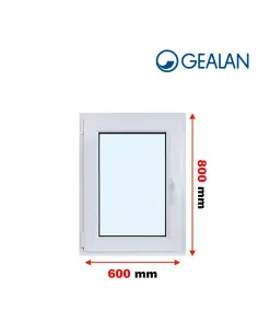 Okno PCV 60 x 80 cm Rozwierno-Uchylne Dwuszybowe Gealan S 8000