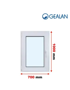 Okno PCV 70 x 100 cm Rozwierno-Uchylne Dwuszybowe Gealan S 8000