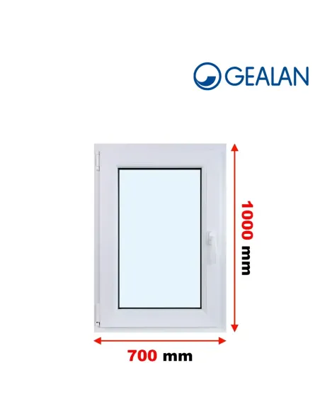 Okno PCV 70 x 100 cm Rozwierno-Uchylne Dwuszybowe Gealan S 8000