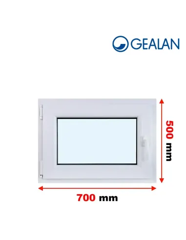 Okno PCV 70 x 50 cm Rozwierno-Uchylne Dwuszybowe Gealan S 8000