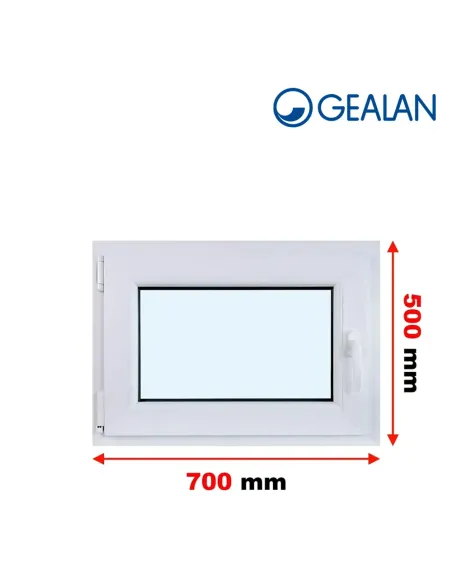 Okno PCV 70 x 50 cm Rozwierno-Uchylne Dwuszybowe Gealan S 8000