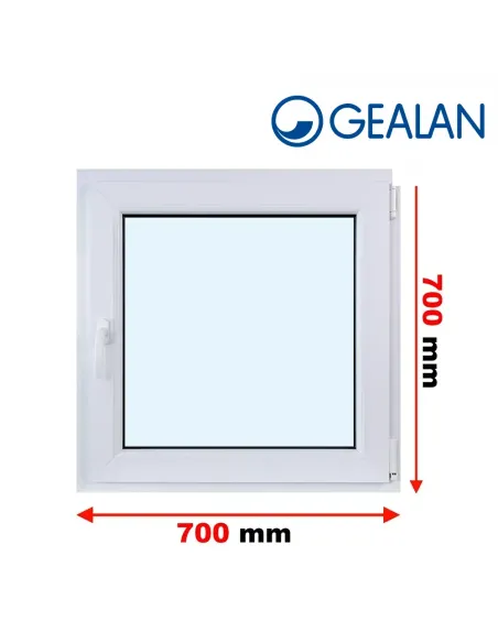 Okno PCV 70 x 70 cm Rozwierno-Uchylne Dwuszybowe Gealan S 8000