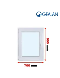 Okno PCV 70 x 90 cm Rozwierno-Uchylne Dwuszybowe Gealan S 8000