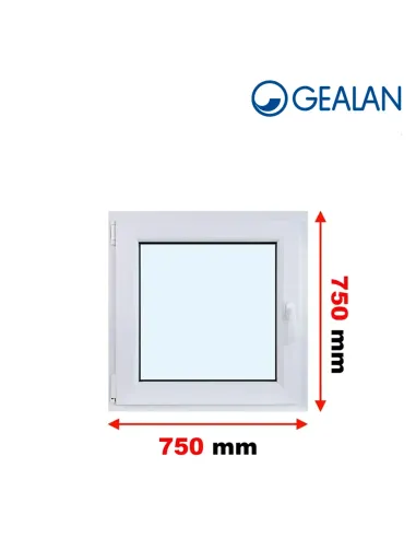 Okno PCV 75 x 75 cm Rozwierno-Uchylne Dwuszybowe Gealan S 8000