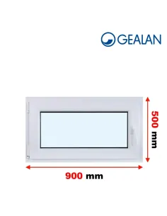 Okno PCV 90 x 50 cm Rozwierno-Uchylne Dwuszybowe Gealan S 8000