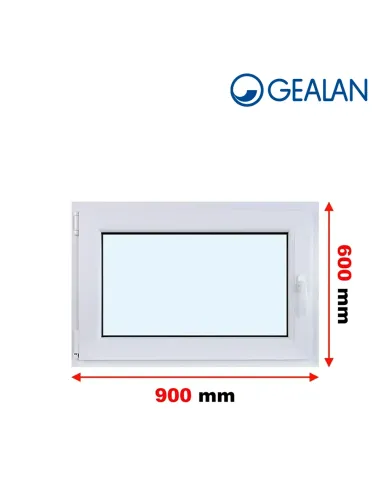Okno PCV 90 x 60 cm Rozwierno-Uchylne Dwuszybowe Gealan S 8000