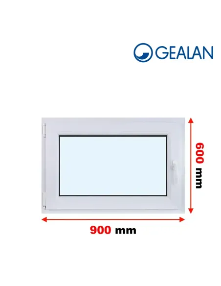 Okno PCV 90 x 60 cm Rozwierno-Uchylne Dwuszybowe Gealan S 8000