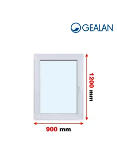 Okno PCV 90 x 120 cm Rozwierno-Uchylne Dwuszybowe Gealan S 8000