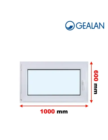 Okno PCV 100 x 60 cm Rozwierno-Uchylne Dwuszybowe Gealan S 8000