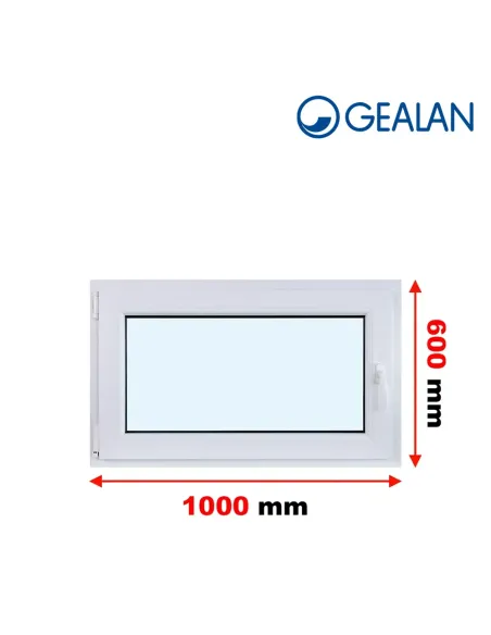 Okno PCV 100 x 60 cm Rozwierno-Uchylne Dwuszybowe Gealan S 8000