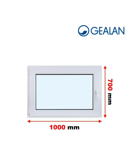 Okno PCV 100 x 70 cm Rozwierno-Uchylne Dwuszybowe Gealan S 8000