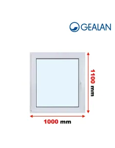 Okno PCV 100 x 110 cm Rozwierno-Uchylne Dwuszybowe Gealan S 8000
