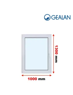 Okno PCV 100 x 130 cm Rozwierno-Uchylne Dwuszybowe Gealan S 8000