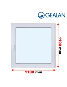 Okno PCV 110 x 110 cm Rozwierno-Uchylne Dwuszybowe Gealan S 8000