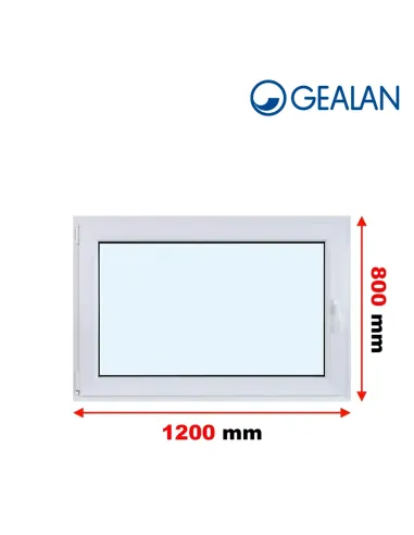 Okno PCV 120 x 80 cm Rozwierno-Uchylne Dwuszybowe Gealan S 8000