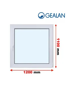 Okno PCV 120 x 110 cm Rozwierno-Uchylne Dwuszybowe Gealan S 8000