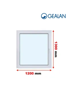 Okno PCV 120 x 130 cm Rozwierno-Uchylne Dwuszybowe Gealan S 8000