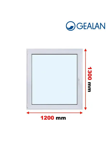 Okno PCV 120 x 130 cm Rozwierno-Uchylne Dwuszybowe Gealan S 8000