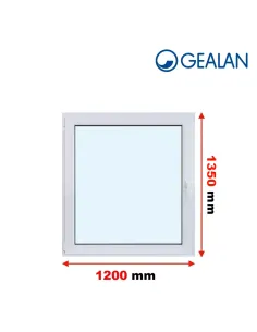Okno PCV 120 x 135 cm Rozwierno-Uchylne Dwuszybowe Gealan S 8000