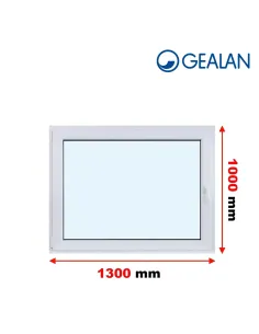 Okno PCV 130 x 100 cm Rozwierno-Uchylne Dwuszybowe Gealan S 8000