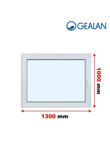 Okno PCV 130 x 100 cm Rozwierno-Uchylne Dwuszybowe Gealan S 8000