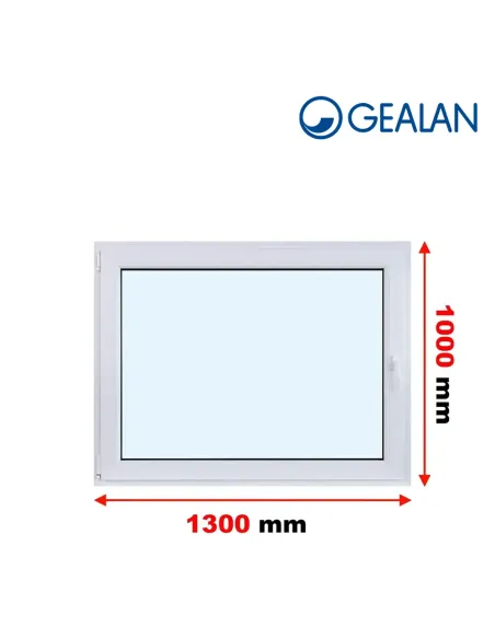 Okno PCV 130 x 100 cm Rozwierno-Uchylne Dwuszybowe Gealan S 8000