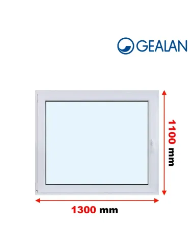 Okno PCV 130 x 110 cm Rozwierno-Uchylne Dwuszybowe Gealan S 8000