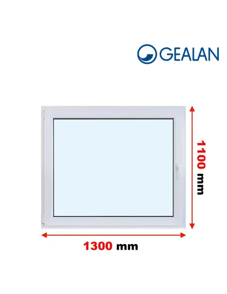 Okno PCV 130 x 110 cm Rozwierno-Uchylne Dwuszybowe Gealan S 8000