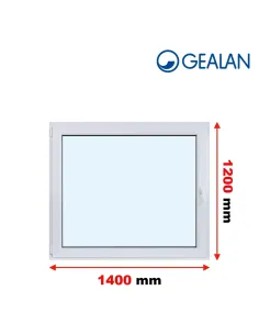 Okno PCV 140 x 120 cm Rozwierno-Uchylne Dwuszybowe Gealan S 8000