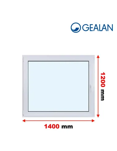 Okno PCV 140 x 120 cm Rozwierno-Uchylne Dwuszybowe Gealan S 8000