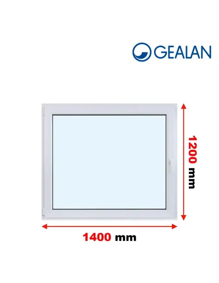 Okno PCV 140 x 120 cm Rozwierno-Uchylne Dwuszybowe Gealan S 8000