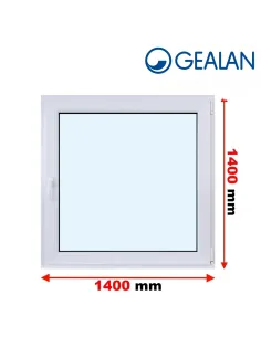 Okno PCV 140 x 140 cm Rozwierno-Uchylne Dwuszybowe Gealan S 8000