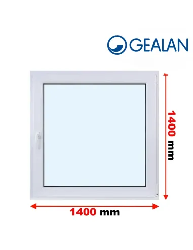 Okno PCV 140 x 140 cm Rozwierno-Uchylne Dwuszybowe Gealan S 8000